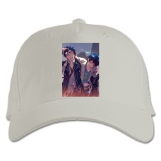 Baseball cap with Print Blue Exorcist Main Heroes - white
