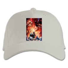 Бейсболка с принтом Стальной Алхимик Вселенная - белая