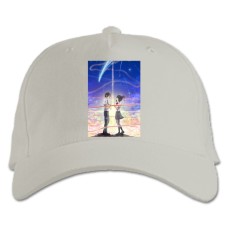 Baseball cap with Print Your Name Love Heroes - white