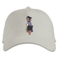 Baseball cap with Print Your Name Mitsuha Miyamizu - white