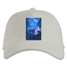 Baseball cap with Print Your Name Theme Print - white