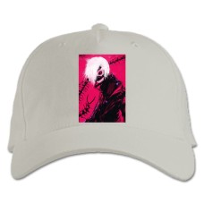 Baseball cap with Print Tokyo Ghoul Art Ken Kaneki - white