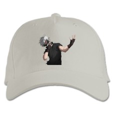 Baseball cap with Print Tokyo Ghoul Ken Kaneki Hero Print - white