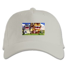 Baseball cap with Print Tonari No Totoro Monsters - white