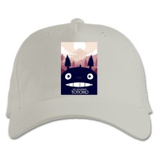 Baseball cap with Print Tonari No Totoro Theme - white