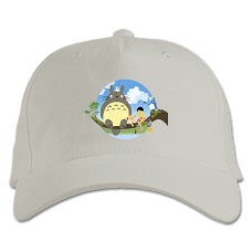 Baseball cap with Print Tonari No Totoro Funny Heroes - white