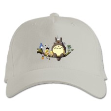Baseball cap with Print Tonari No Totoro Main Heroes - white