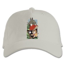 Baseball cap with Print Tonari No Totoro Amazing Heroes - white