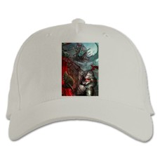 Бейсболка с принтом Убийца Гоблинов Главная Тема - белая