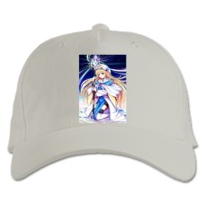 Бейсболка с принтом Убийца Гоблинов Жрица Герой - белая