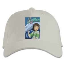 Baseball cap with Print Sen To Chihiro No Kamikakushi Haku And Chihiro Heroes - white