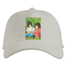 Baseball cap with Print Sen To Chihiro No Kamikakushi Heroes Haku And Chihiro - white