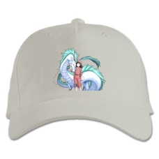 Baseball cap with Print Sen To Chihiro No Kamikakushi Haku And Chihiro - white