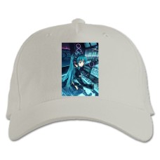 Baseball cap with Print Hatsune Miku Music - white