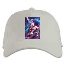 Baseball cap with Print Hatsune Miku Guitar Hero - white