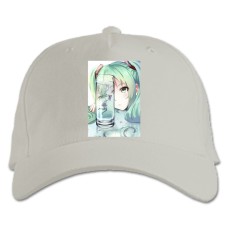 Baseball cap with Print Hatsune Miku Glass - white