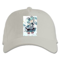 Baseball cap with Print Hatsune Miku Art - white