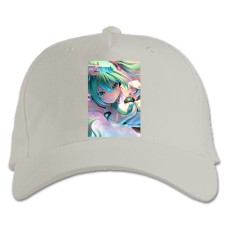 Baseball cap with Print Hatsune Miku Version - white