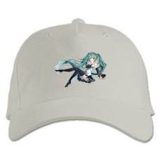 Baseball cap with Print Hatsune Miku Amazing Girl - white