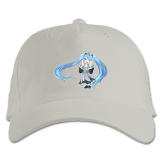 Baseball cap with Print Hatsune Miku Happy Hero - white