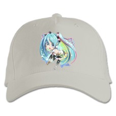 Baseball cap with Print Hatsune Miku Theme - white