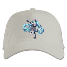 Baseball cap with Print Hatsune Miku Music Hero - white