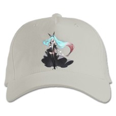 Baseball cap with Print Hatsune Miku Music Girl - white