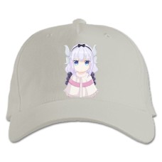 Бейсболка с принтом Кобаяши И Её Горничная-Дракон Камуи Канна - белая