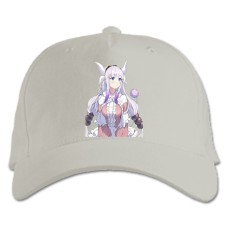 Бейсболка с принтом Кобаяши И Её Горничная-Дракон Идеальная Канна - белая