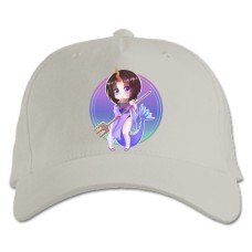 Бейсболка с принтом Кобаяши И Её Горничная-Дракон Чиби Эльма - белая