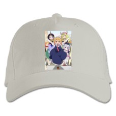 Бейсболка с принтом Кобаяши И Её Горничная-Дракон Главная Тема - белая