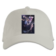 Бейсболка с принтом Кобаяши И Её Горничная-Дракон Драконы Канна И Тору - белая