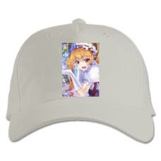 Бейсболка с принтом Кобаяши И Её Горничная-Дракон Прекрасный Тору - белая