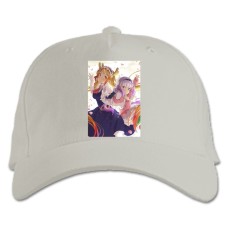 Бейсболка с принтом Кобаяши И Её Горничная-Дракон Канна И Тору - белая