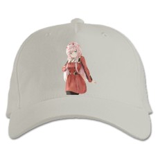 Baseball cap with Print Darling In The Franxx Zero Two - white