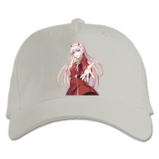 Baseball cap with Print Darling In The Franxx Girl Zero Two - white