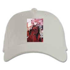 Baseball cap with Print Darling In The Franxx Gorgeous Zero Two Hero - white