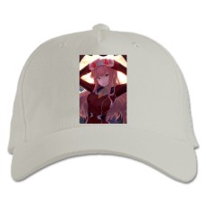 Baseball cap with Print Darling In The Franxx Perfect Zero Two Hero - white