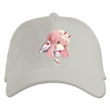 Baseball cap with Print Darling In The Franxx Little Zero Two - white
