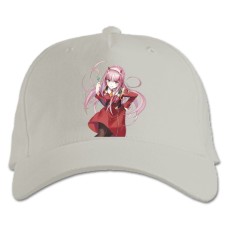 Baseball cap with Print Darling In The Franxx Print Beautiful Zero Two - white