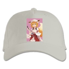 Baseball cap with Print Sewayaki Kitsune No Senko-San Print - white