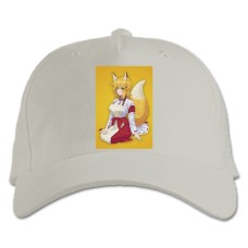 Baseball cap with Print Sewayaki Kitsune No Senko-San Hero Girl - white