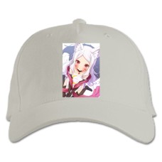 Baseball cap with Print Sewayaki Kitsune No Senko-San Cute Girl - white