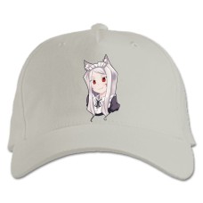 Baseball cap with Print Sewayaki Kitsune No Senko-San Neko - white