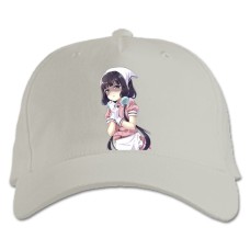 Baseball cap with Print Blend S Cute Maika Sakuranomiya - white
