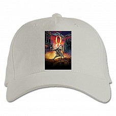 Baseball cap with Print 9 Nine Eighth - white