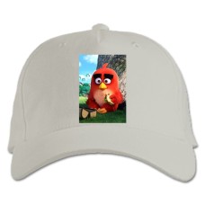 Baseball cap with Print Angry Birds Red Bird With Sandwiches - white