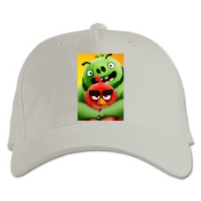 Baseball cap with Print Angry Birds Red And Pig - white