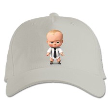 Baseball cap with Print Baby Boss Cute - white