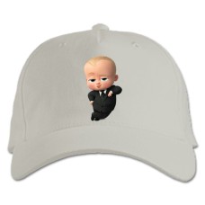 Baseball cap with Print Baby Boss Kid - white
